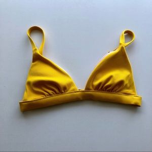 Shade & Shore Yellow Bikini Top size Medium Adjustable Straps